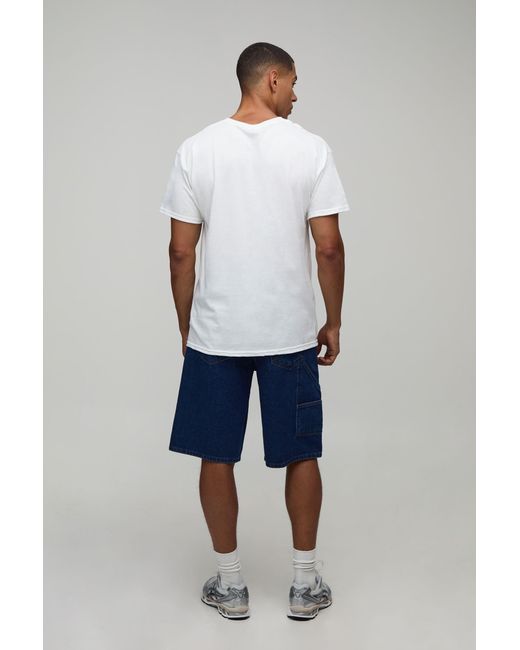 BoohooMAN White Regular Lone Star Beer License Print T-Shirt for men