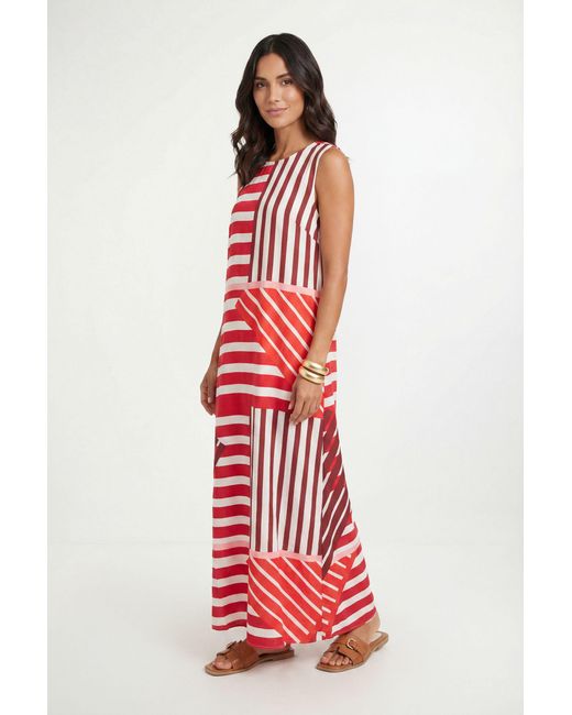 Wallis Red Stripe Tie Back Maxi Dress