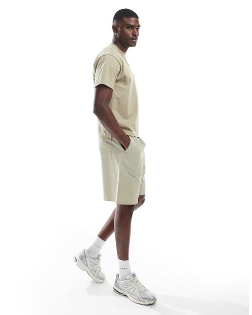 ASOS White Long Length Ripstop Shorts for men