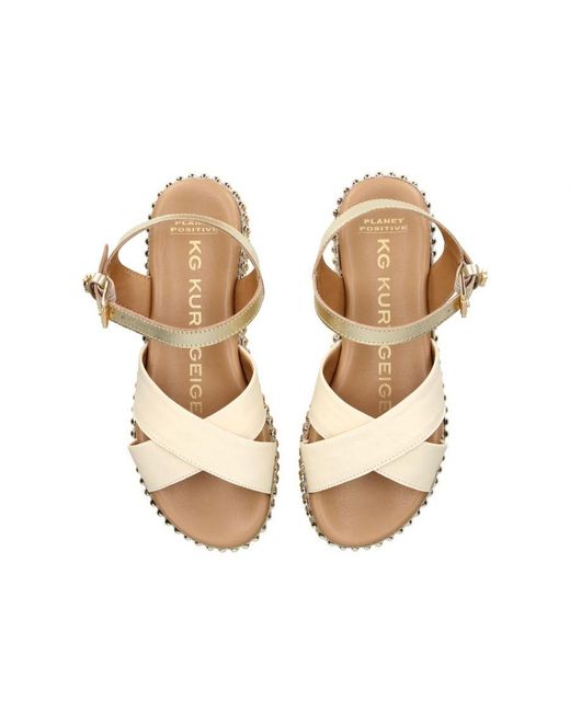 KG by Kurt Geiger Natural Leather Reya Sandals