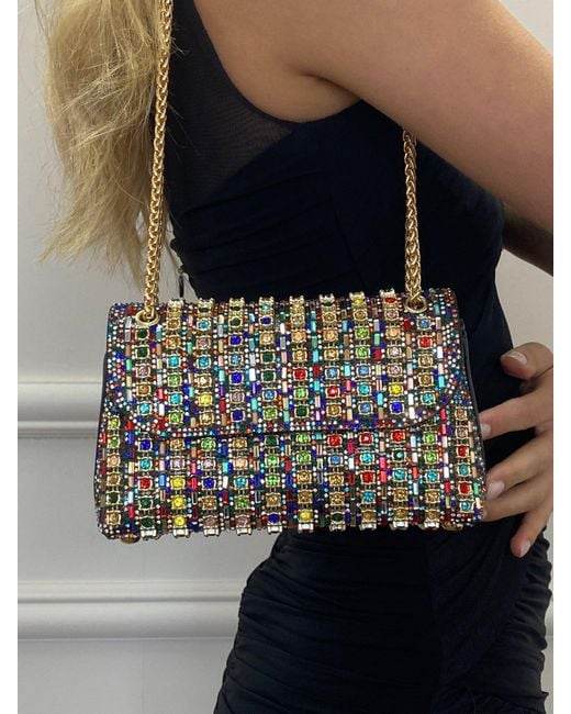 Multi Coloured Clutch Bag Multi Coloured Glitter Confetti Clutch