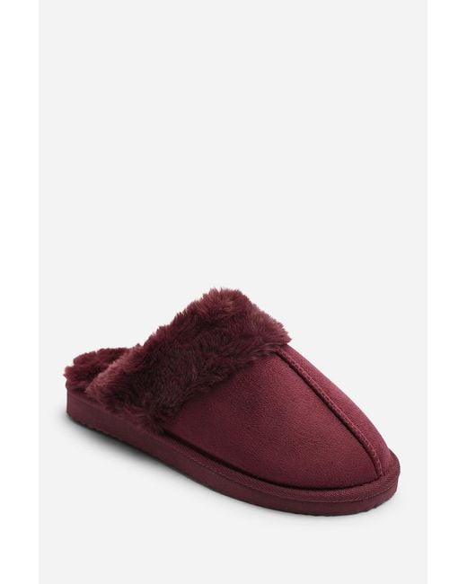 Where's That From Red Wheres Comfort Trim Mule Slipper
