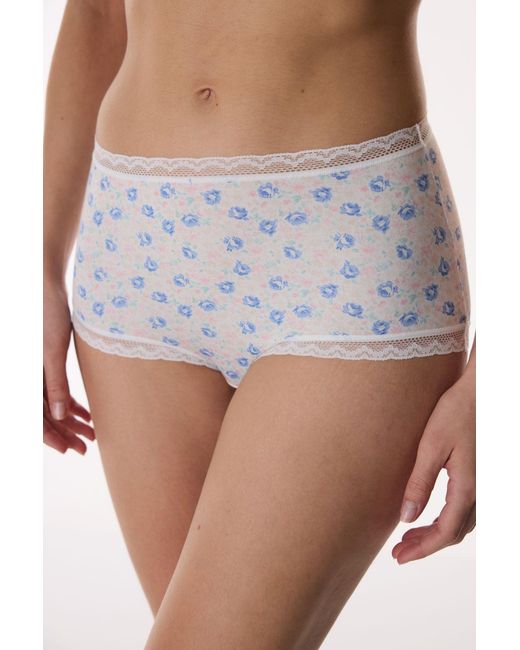 Penti Blue High-Waist Floral Lace Hipster Brief