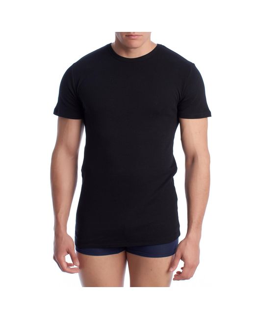 Abanderado Black Short Sleeve Cotton Thermal T-Shirt A0256 for men