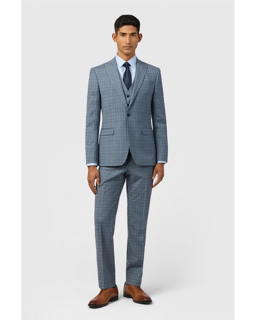 Ted Baker Blue Single Breasted One Button Slim Fit Suit Jacket for men