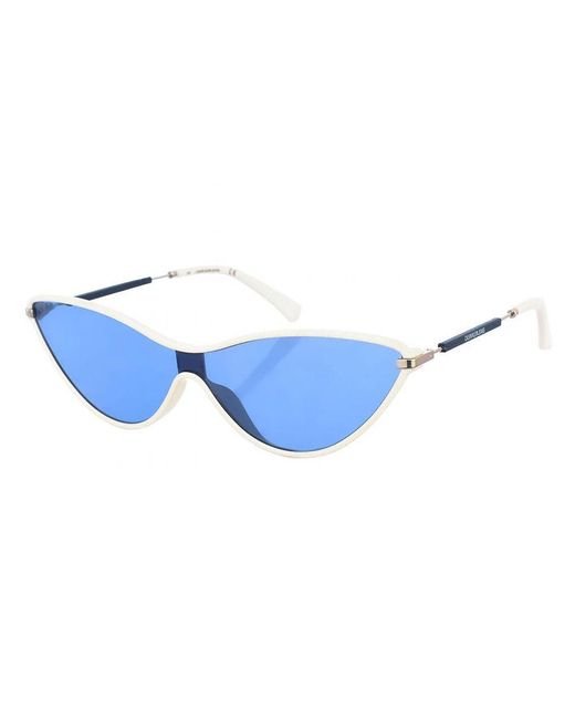 Calvin Klein Blue Womenss Cat-Eye Shaped Acetate Sunglasses Ckj19702S