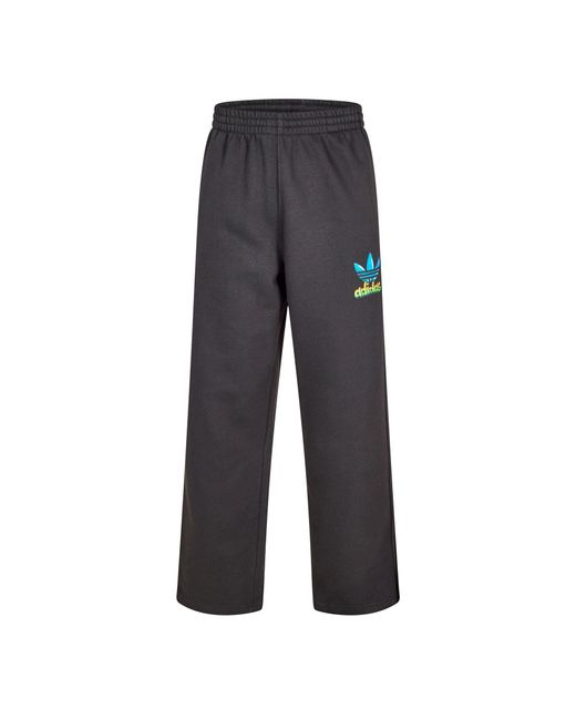 Adidas Originals Gray Airbrush Print Closed Cuff Fleece Jogger for men