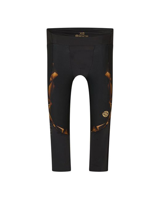 Skins Black Three Quartermens for men