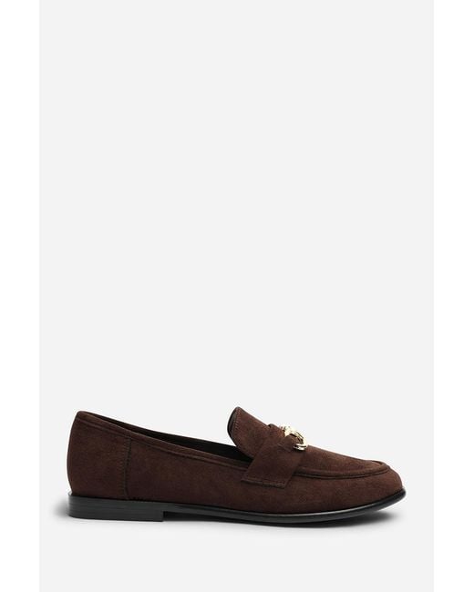 Where's That From Blue Wheres Freyja Wide Fit Knot Trim Hardware Detail Flat Loafers