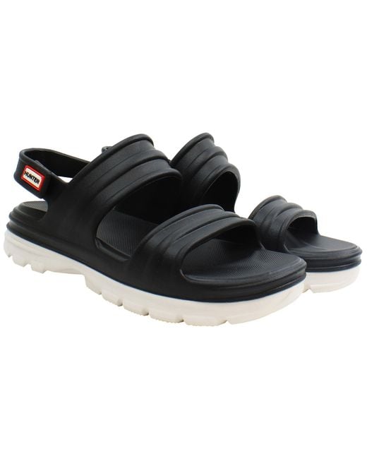 Hunter Black Bloom Sandals