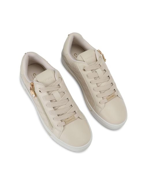 Carvela Kurt Geiger Natural Daniella Zip Weave Sneakers