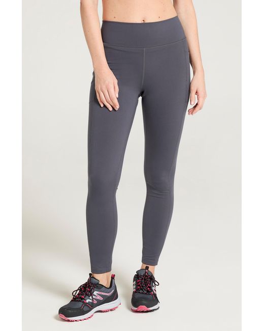 Mountain Warehouse Blue 'Breeze' Hiking Leggings Quick Dry Stretchy Bottoms