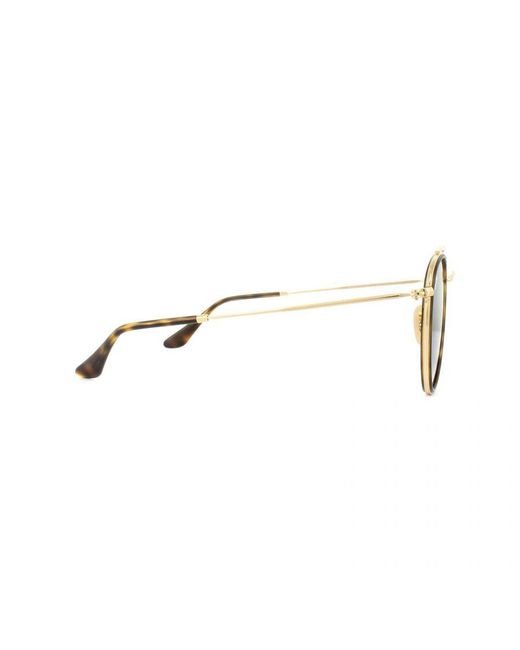 Ray-Ban Green Sunglasses Round Double Bridge 3647N 001 Metal