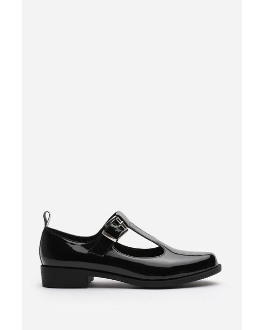 Where's That From Black Wheres 'Piper' Wide Fit Mary Jane Loafers With Buckle Strap