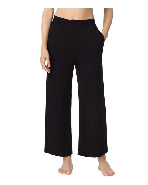 DKNY Black Ankle Length Cropped Separate Sleep Pant With Pockets