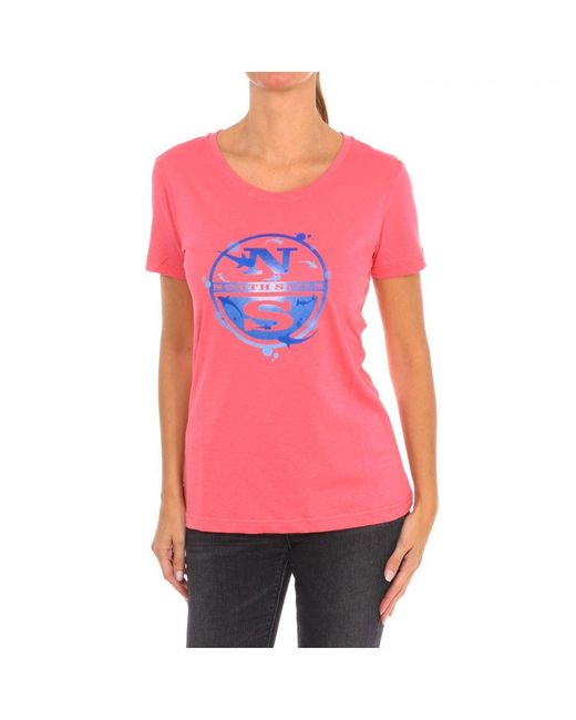 North Sails Pink Womenss Short Sleeve T-Shirt 9024340