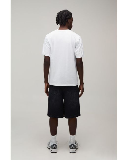 BoohooMAN White Regular England Chest Print T-Shirt for men