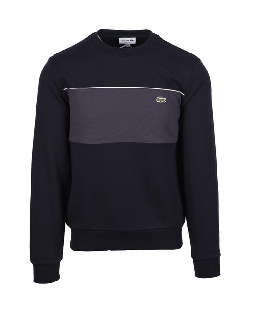 Lacoste Blue Crewneck Sweatshirt Blackbird/Grape for men