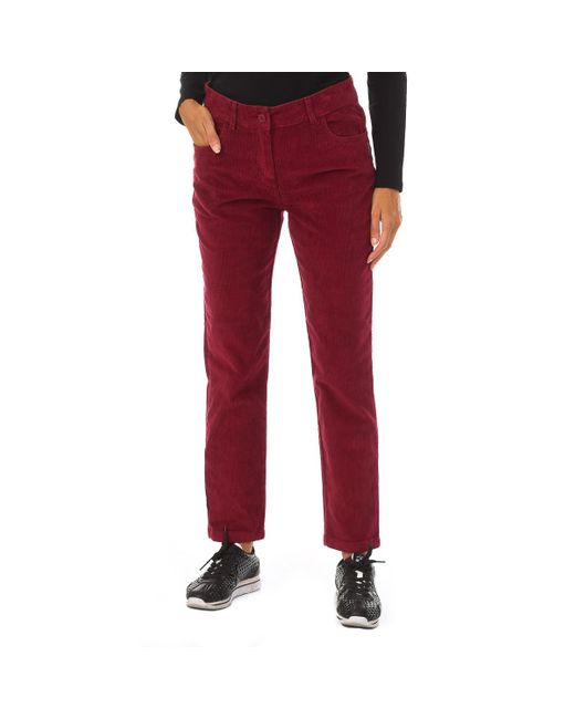 Napapijri Red Mulley Wint Long Trousers With Ribbed Hems Ga4Foe