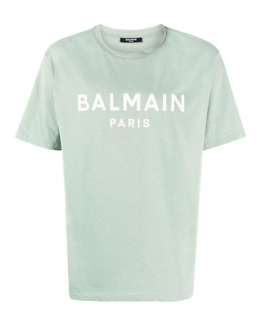 Balmain Green Printed T-shirt - Straight for men