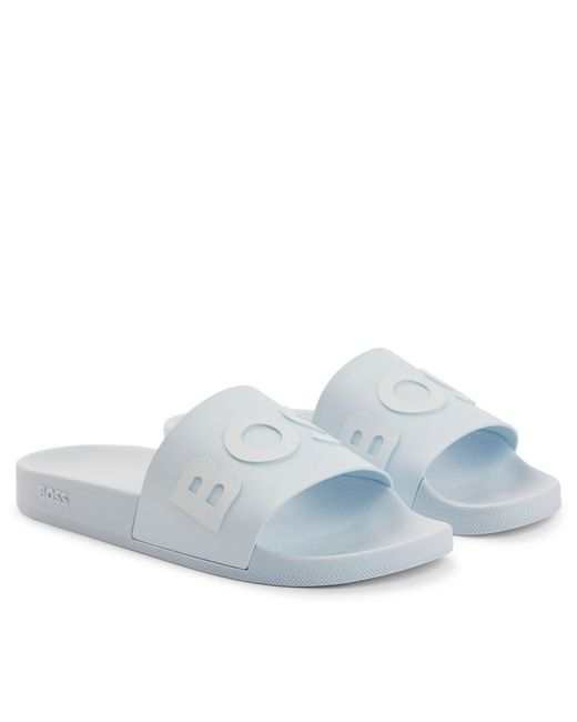 Boss Bay Sliders In Lichtblauw in het Blue voor heren