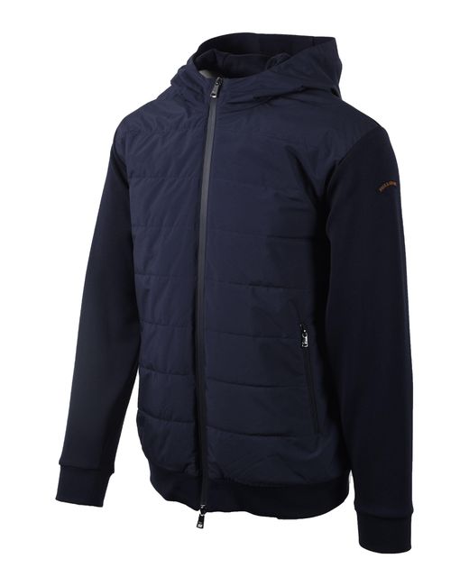 Paul & Shark Blue Full Zip Hybrid Jacket Cotton for men