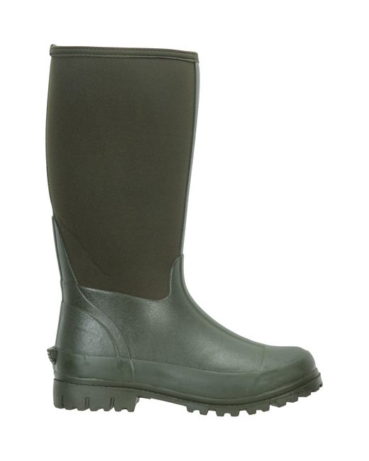 Mountain Warehouse Green 'Mucker' Long Boots Water Resistant Easy Clean Cushioned Outdoor Shoes Textile