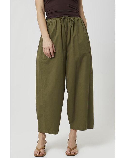 Brave Soul Green Cotton Balloon Leg Trousers