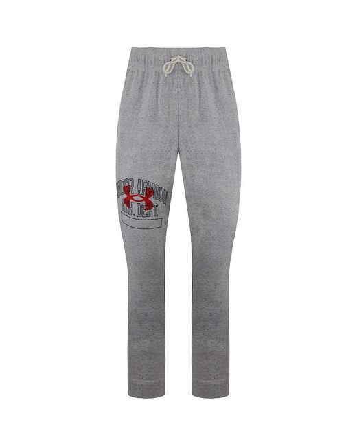Under Armour Gray Rival Terry Athletic Departament Track Pants for men