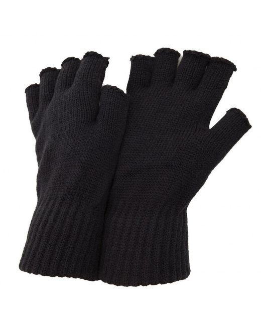 floso Vingerloze Winterhandschoenen (donkergrijs) in het Black voor heren