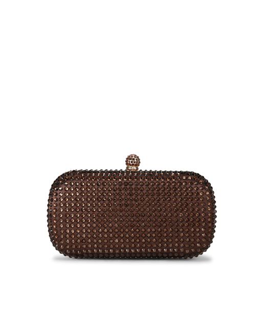 Carvela Kurt Geiger Brown Cecilia Hard Clutch Bag