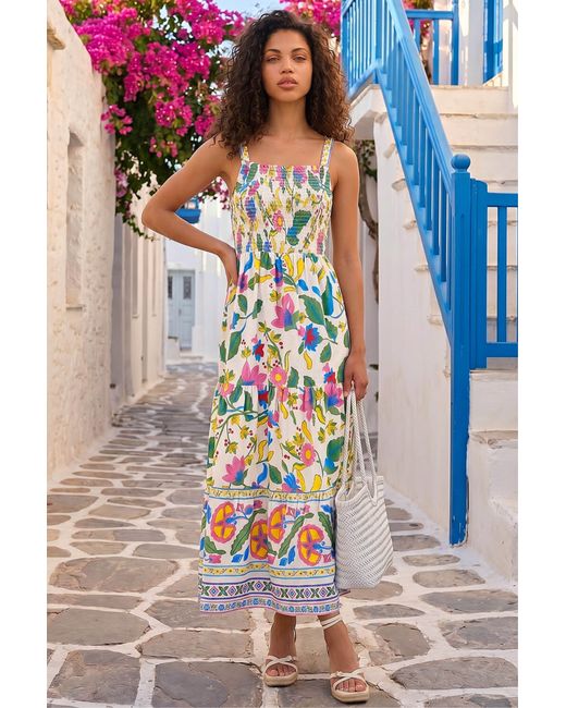 Roman Green Petite Floral Print Strappy Midi Dress