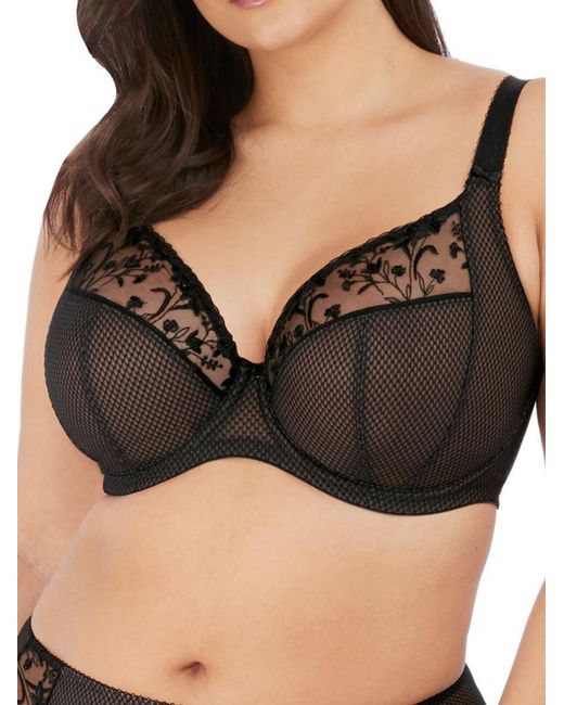 Elomi Black Charley Side Support Plunge Bra