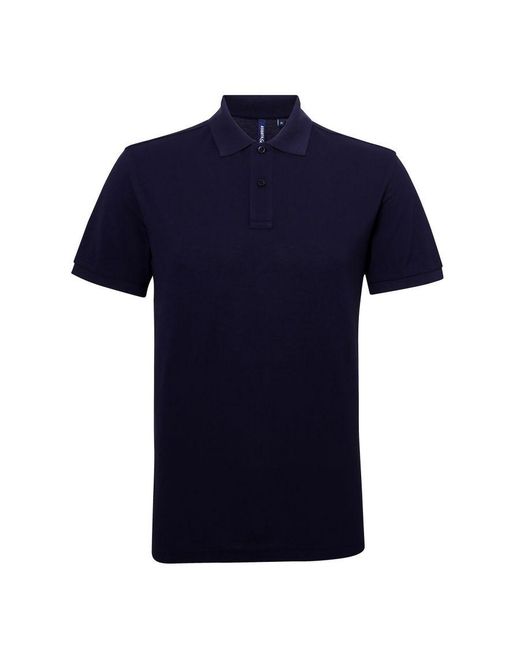 Asquith & Fox Blue Short Sleeve Performance Blend Polo Shirt for men