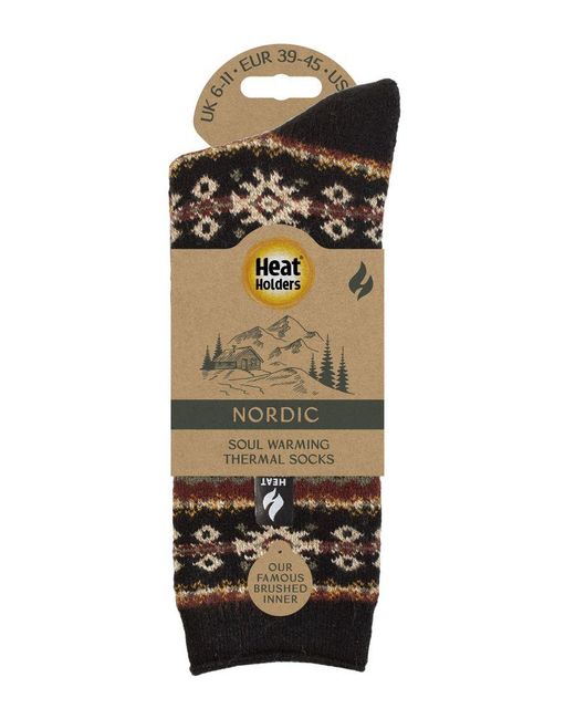 Heat Holders Black Nordic Socks for men