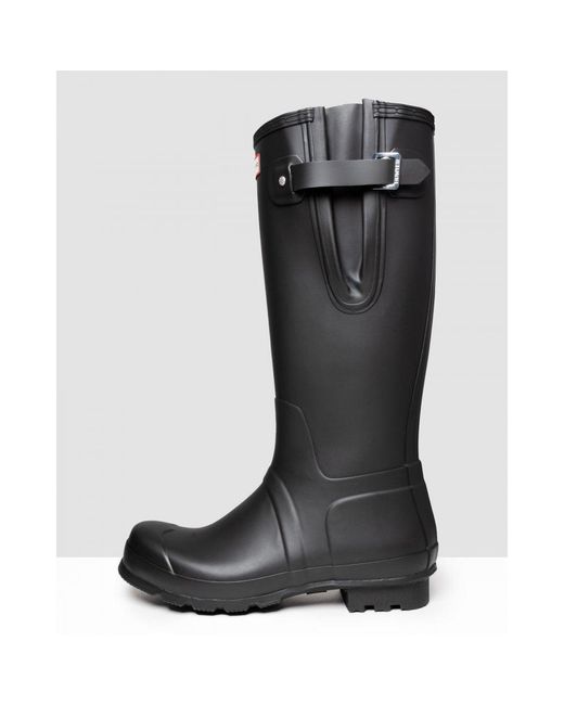 Hunter Black Original Side Adjustable Wellington Boots for men