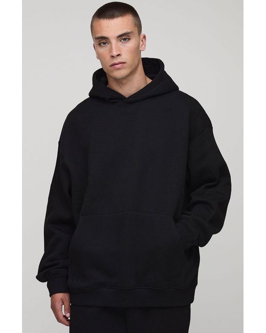 BoohooMAN Blue Basic Oversized Over The Head Hoodie for men