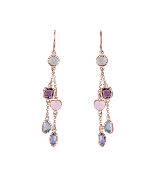 Orphelia Metallic 'Bling' 925 Sterling Drop Earrings