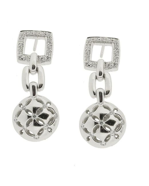 Orphelia Metallic 925 Sterling Drop Earrings