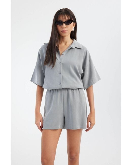 Hiccup Blue Casual Solid Buttoned Shirt