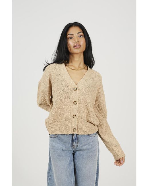 Brave Soul Blue Textured Knit Cardigan