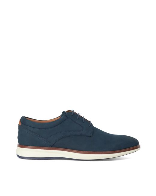 Dune Blue Brydon Leather Lace-Up Hybrid Shoes for men