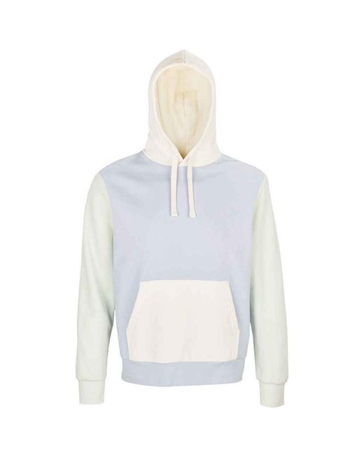 Sol's White Adult Collins Contrast Organic Hoodie (Creamy)