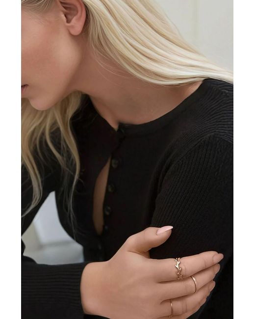 Hiccup Black Long Sleeve Buttoned Cardigan