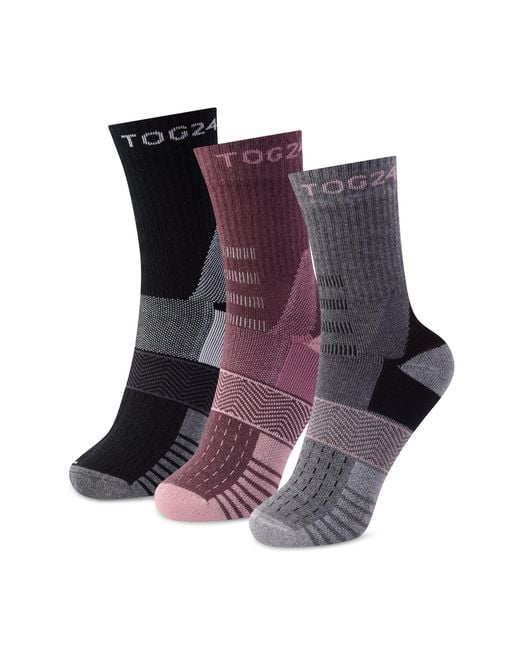 TOG24 Purple Wels 3Pack Trek Socks