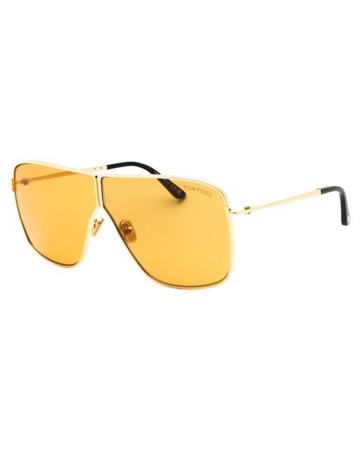 Tom Ford Yellow Huxley Shiny Deep Sunglasses Metal