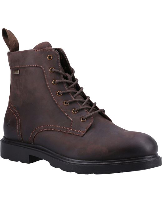 Hush Puppies Brown Porter Leather Boots for men