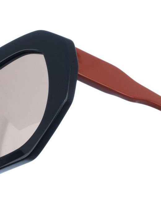 Marni Blue Me606S Oval-Shaped Acetate Sunglasses
