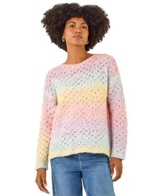 Roman White Ombre Knit Jumper