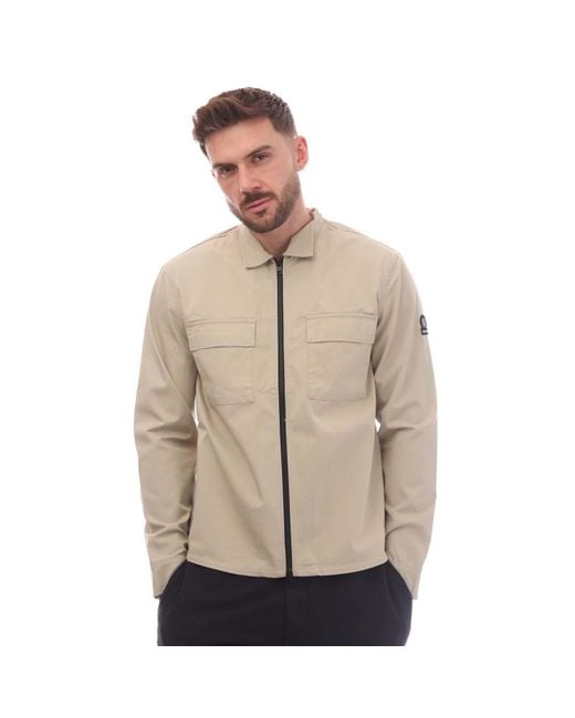 Sandbanks Natural Zipped Overshirt for men